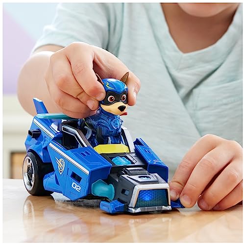 PAW Patrol: The Mighty Movie Chase's Mighty Movie Cruiser Toy - Light-Up Vehicle with Sound Effects & Action Figure (Ages 3-9)