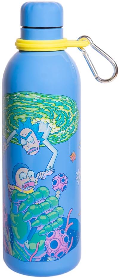 Official Rick and Morty Water Bottle-Sports Bottle 500ml / 17oz, Stainless Steel