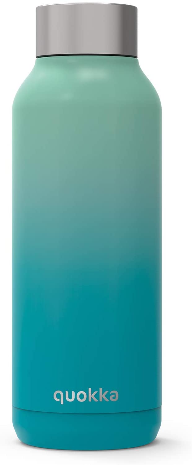 Quokka Solid – Seafoam 510 ml Edelstahl-Wasserflasche – isolierte, doppelwandige Isolierflaschen, Getränkeflasche hält 12 Stunden heiß und 18 Stunden kalt – auslaufsicher – BPA-frei