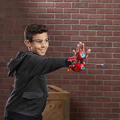 NERF Power Moves Marvel Avengers Iron Man Repulsor Blast Gauntlet NERF Juguete de lanzamiento de dardos