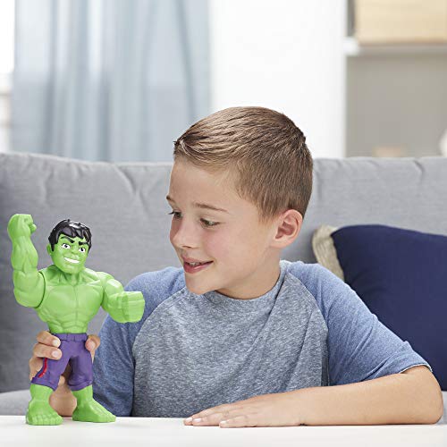 Playskool Heroes Marvel Super Hero Adventures Mega Mighties Hulk Figura de acción coleccionable de 10 pulgadas