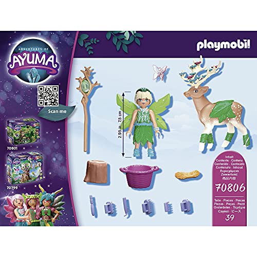 PLAYMOBIL Adventures of Ayuma 70806 Forest Fairy with Soul Animal, For ages 7+