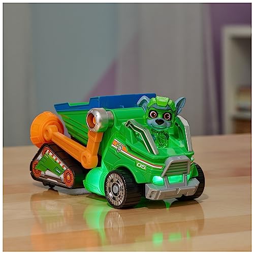 Paw Patrol: The Mighty Movie Toy Recycling Lorry with Rocky Mighty Pups Action Figure