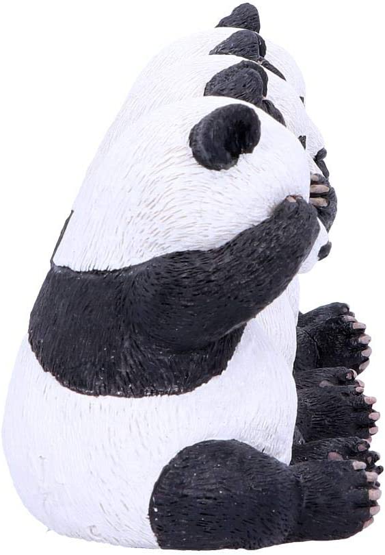 Nemesis Now Three Wise Pandas 8.5cm, Resin, Black, One Size