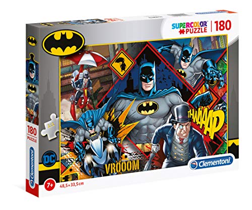 Clementoni – 29108 – Supercolor-Puzzle – Batman – 180 Teile – hergestellt in Italien, Ji
