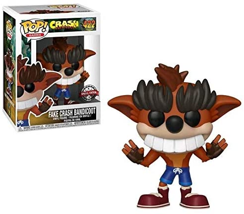 ¡Fake Crash Bandicoot Excluye Funko 34097 Pop! Vinilo # 422