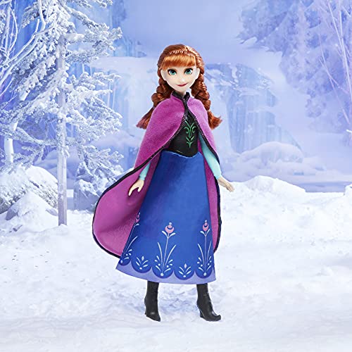 Disney F1956 Frozen Shimmer Anna Modepuppe, Rock, Schuhe und langes rotes Haar,