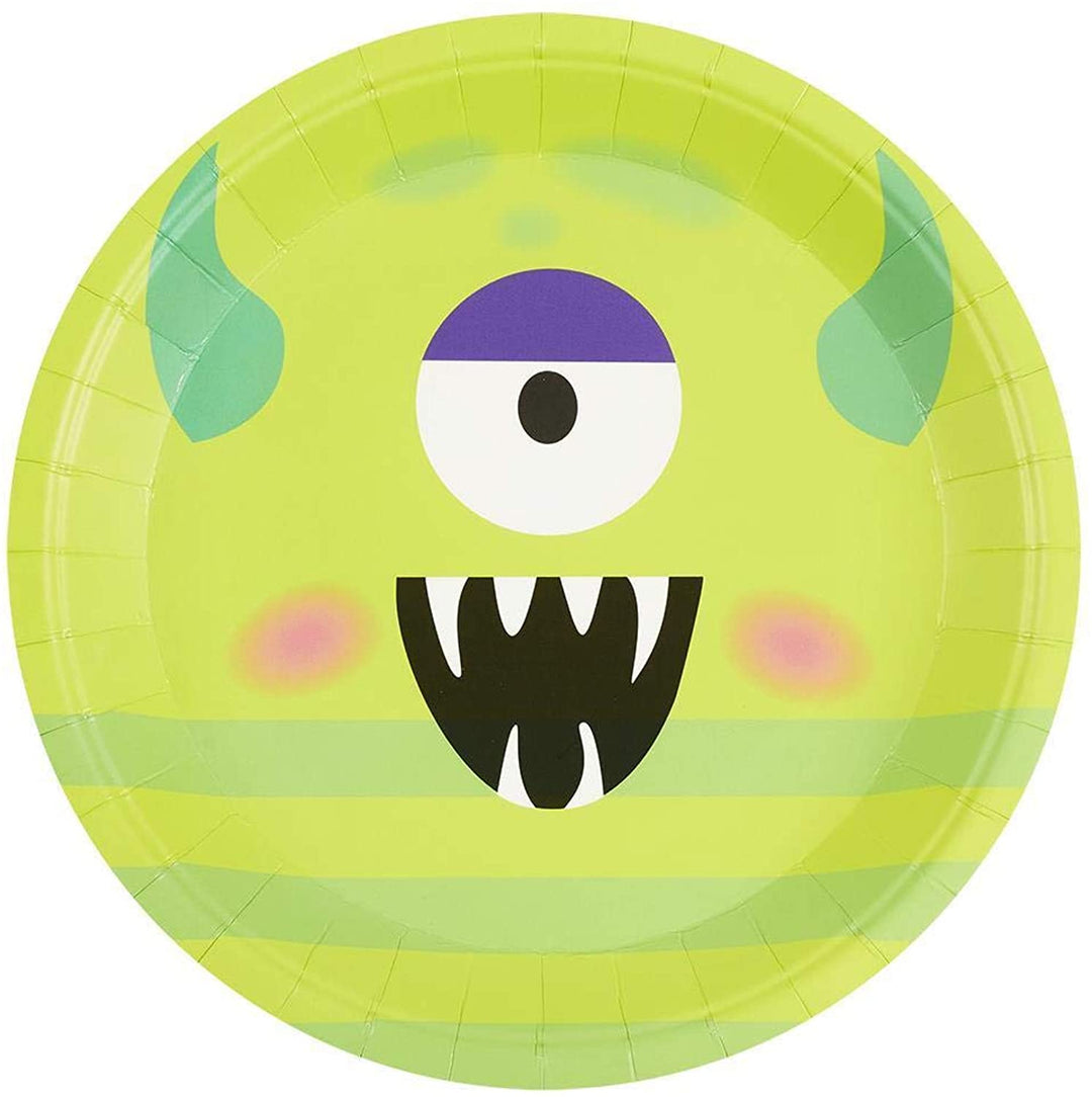 Smiffys Halloween-Geschirr, Monsterteller, Grün x8