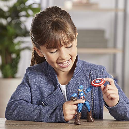 Marvel Avengers Bend And Flex Action Figure Toy, 15-cm flexible Captain America Figur
