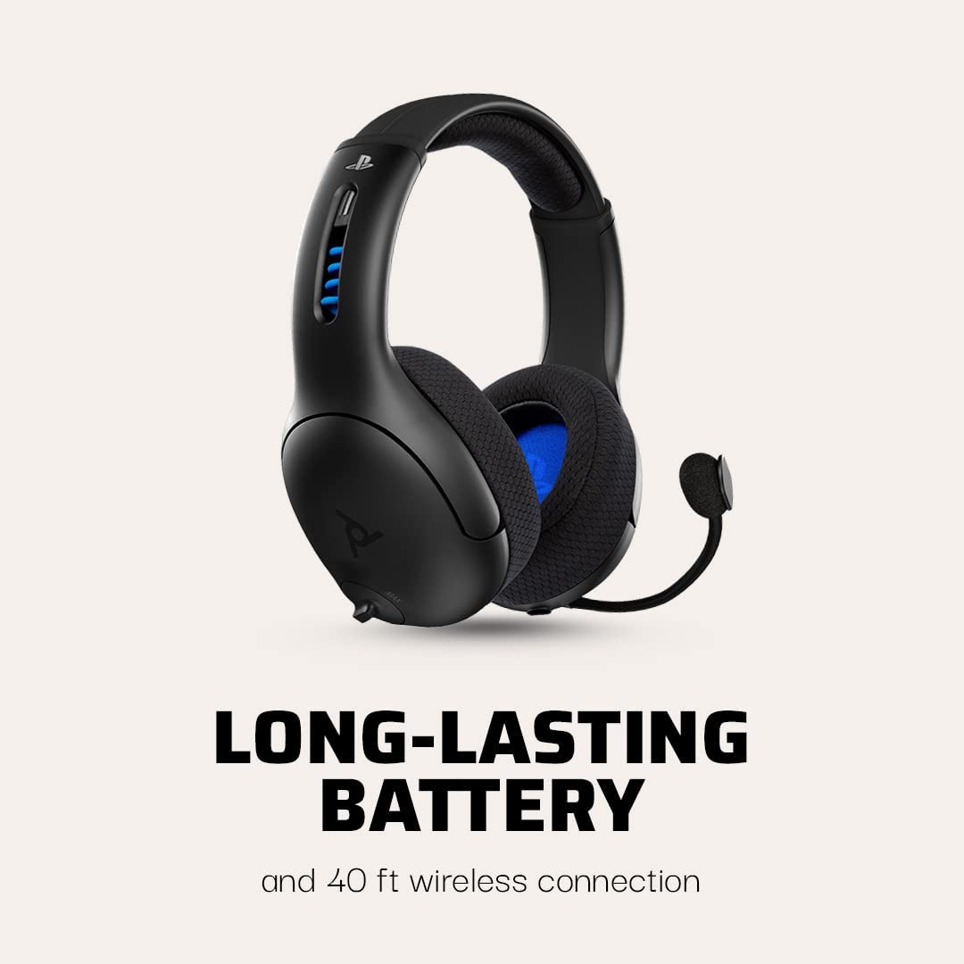 PDP LVL50 Kabelloses Stereo-Headset für PS5 – Schwarz