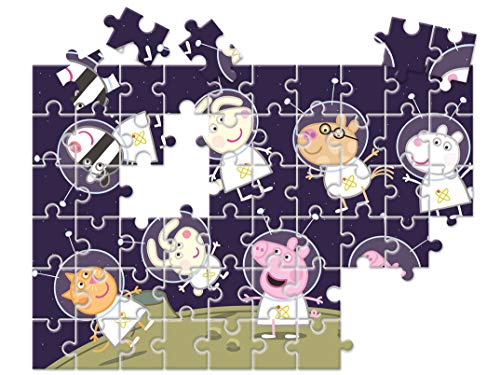 Clementoni 26096, Peppa Pig Double Face Supercolor Puzzle for Children - 60 Piec