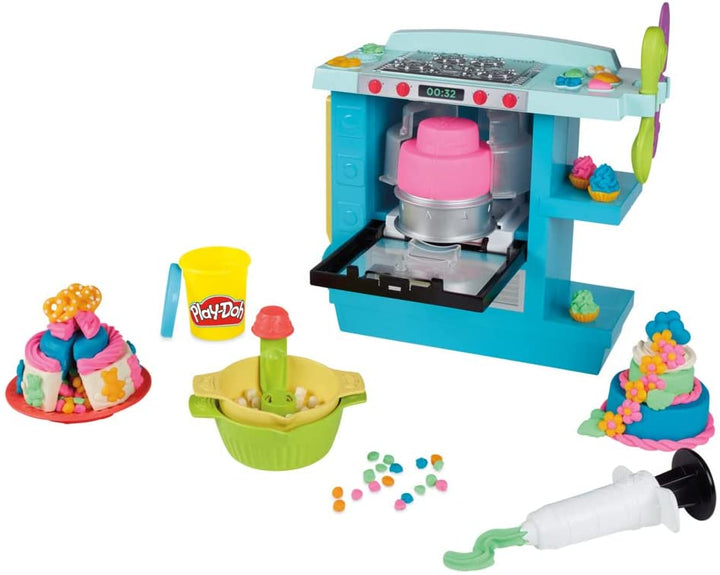 Play-Doh Kitchen Creations Rising Cake Oven Spielset für Kinder ab 3 Jahren mit 5 Dosen, ungiftig