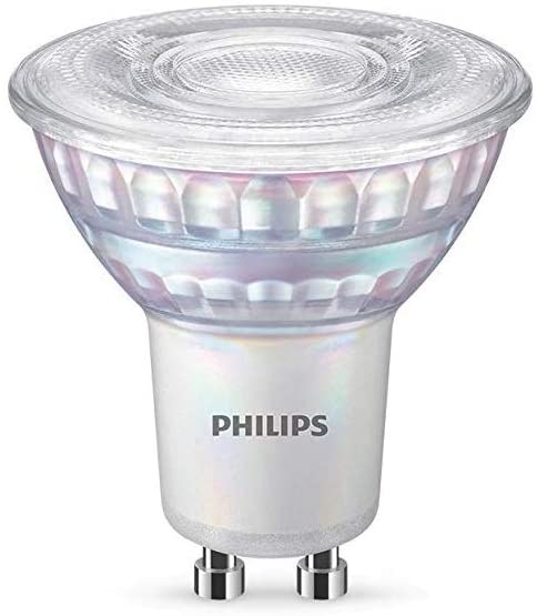 Philips LED Classic Dimmbare Glühbirne [GU10 Spot] 50 W, Weiß (3000 K).