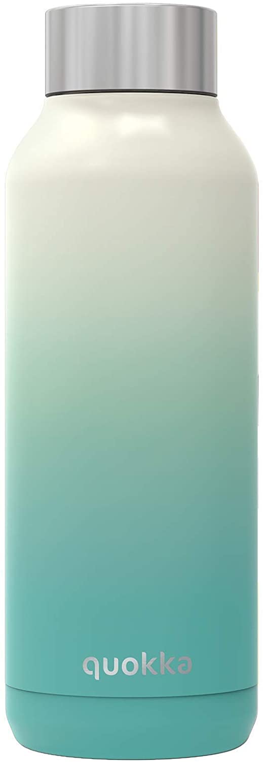 Quokka Solid – Seashore 510 ml Edelstahl-Wasserflasche – isolierte, doppelwandige Vakuumflaschen-Trinkflasche hält 12 Stunden heiß und 18 Stunden kalt – auslaufsicher – BPA-frei