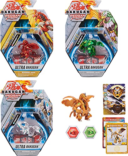 Bakugan Geogan Rising Ultra Actionfigur und Sammelkarte zum Sammeln (Stile V