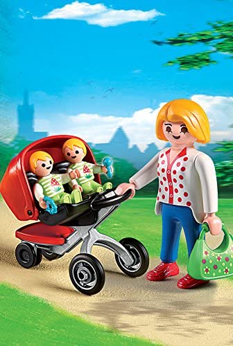 Playmobil 5573 City Life Mutter mit Zwillingskinderwagen