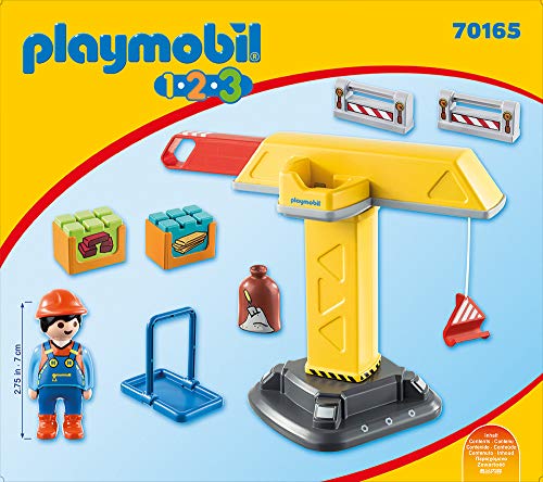 Playmobil 70165 1.2.3 Baukran für Kinder ab 18 Monaten