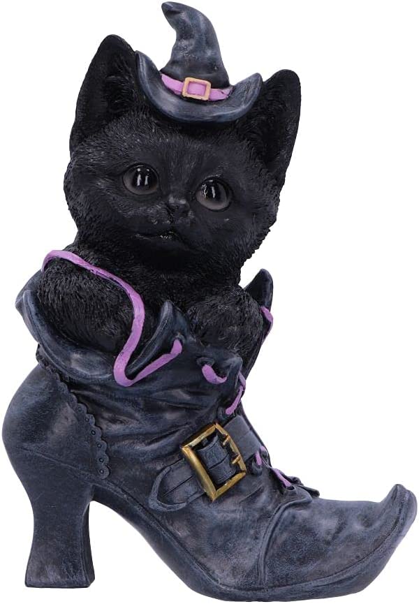 Nemesis Now Mischievous Familiar Katzenfigur, 18,5 cm, Schwarz