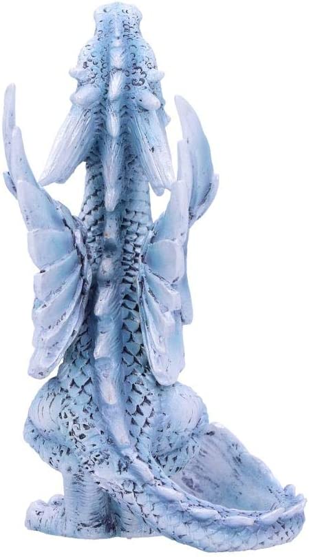 Nemesis Now Anne Stokes Age Small Silver Dragon Figurine, White, 11.5cm