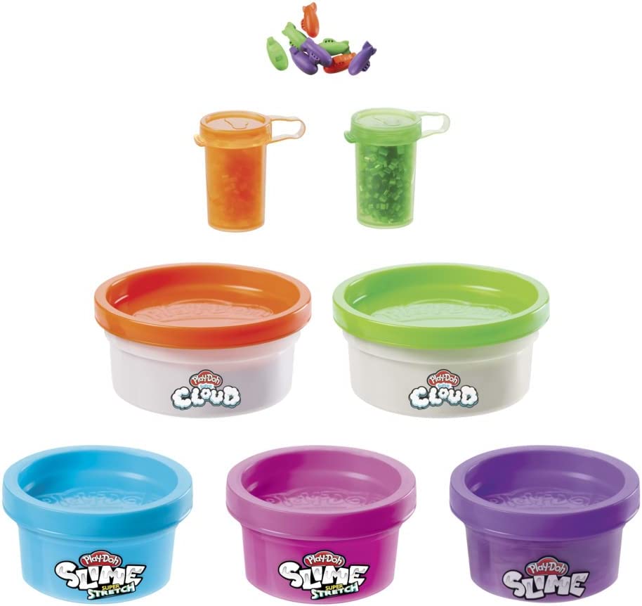 Play-Doh Nickelodeon Slime Rockin' Mix-Ins-Set für Kinder ab 4 Jahren mit 5 Co