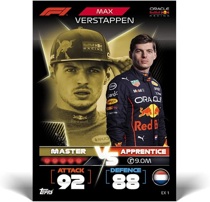 Topps – Turbo Attax Formel 1 2022 – Sammlerdose (rot) – offizielle F1-Sammelkarten