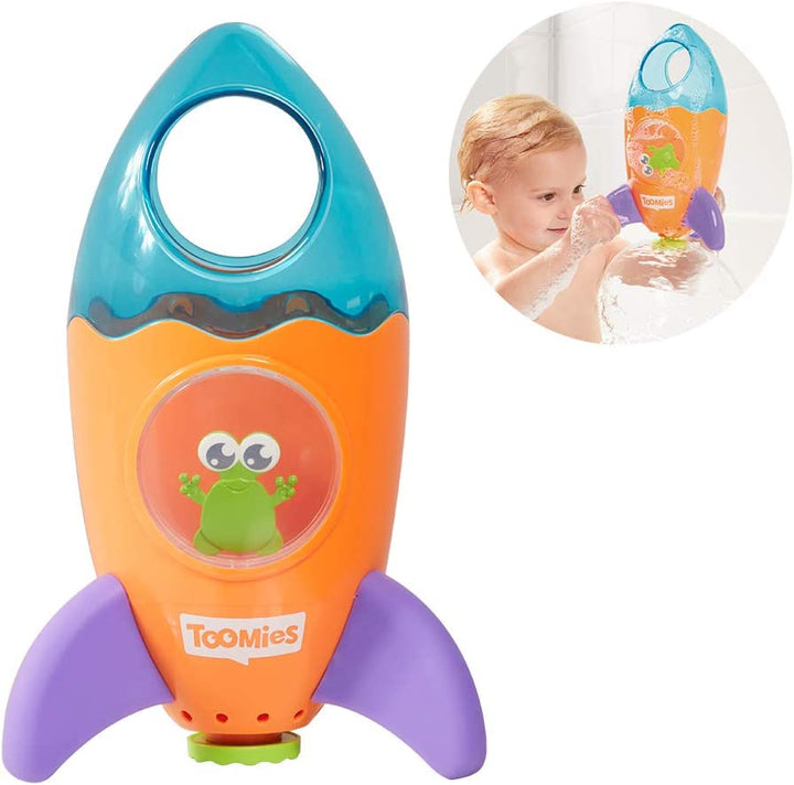 Toomies E72357 Tomy Fountain Rocket Bath Shower Baby Toy for Water Play Preschool Children's, Multicolour, 16 x 14 x 28 cm