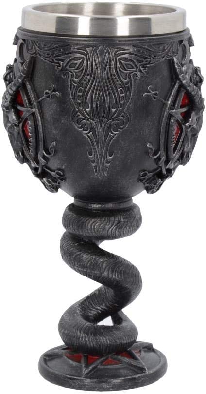 Nemesis Now Baphomet Goblet 16cm, Resin w/Stainless Steel, Black