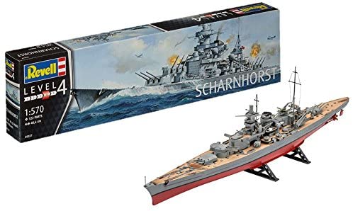 Revell 54195 05037 Schlachtschiff Scharnhorst Modellbausatz, Verschiedenes