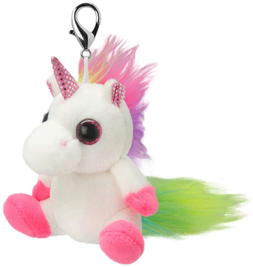 Wild Planet K8176 Orbys Einhorn Schlüsselanhänger Plüschtier, 10 cm, Mehrfarbig