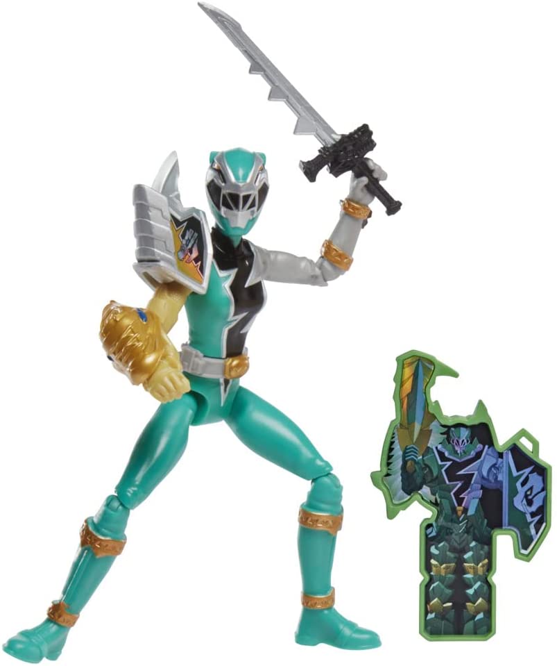 Power Rangers Dino Fury Green Ranger mit Sprint Sleeve 15 cm Actionfigur Spielzeug,