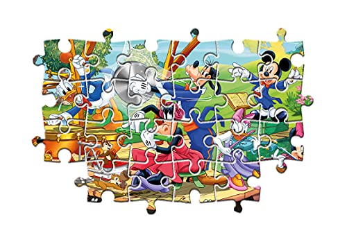 Clementoni 21620, Mickey and Friends Puzzle für Kinder – 2 x 60 Teile, ab 5 Jahren