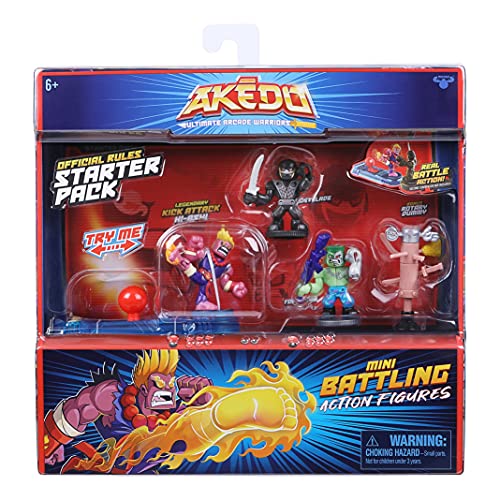 Akedo 14232 Ultimate Arcade Warriors Starter Pack Mini Battling Action Figures