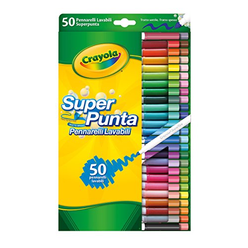 Crayola - 50 Pennarelli Superpunta Lavabili (1 ZUBEHÖR)
