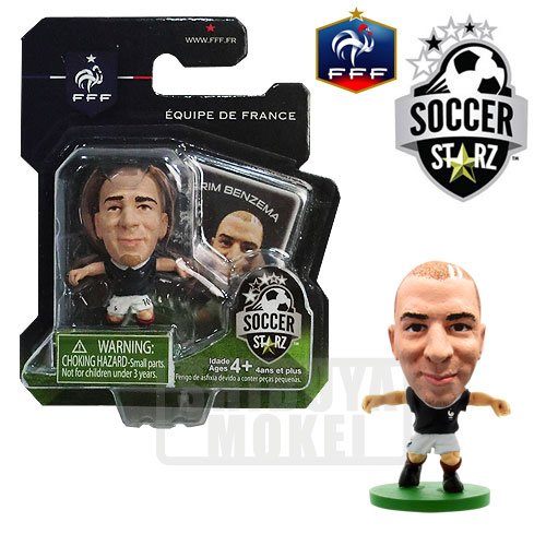 Blisterpackung mit SoccerStarz International-Figuren mit Karim Benzema in Franc