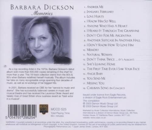 Barbara Dickson - Memories [Audio CD]
