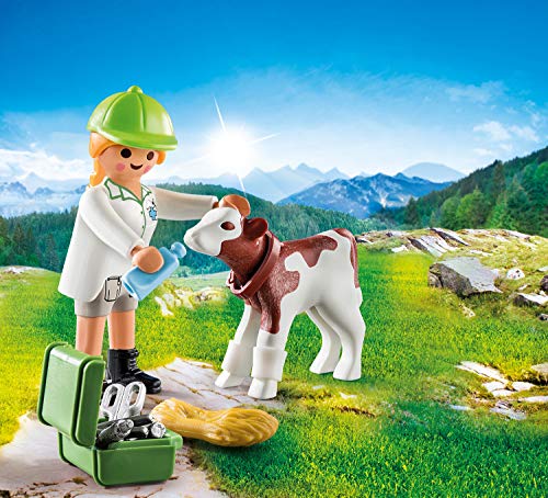 Playmobil Special Plus 70252 Vet with Calf and Veterinary Case