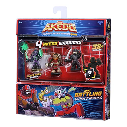 Akedo 14251 Ultimate Arcade Warrior Collector Pack Mini-Kampf-Actionfiguren