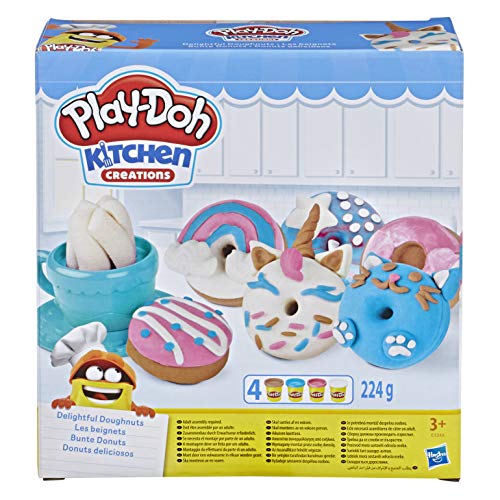 Play-Doh Kitchen Creations Entzückendes Donuts-Set mit 4 Farben und Rädern Excavat