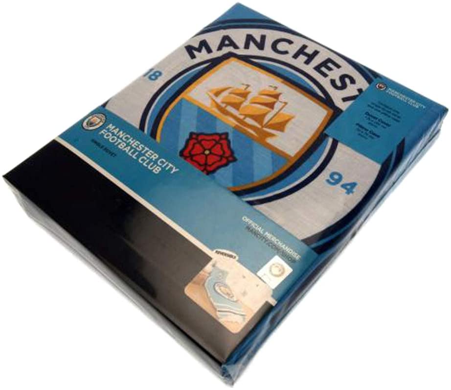 Manchester City FC Pulse Einzel-Bettbezug- und Kissenbezug-Set