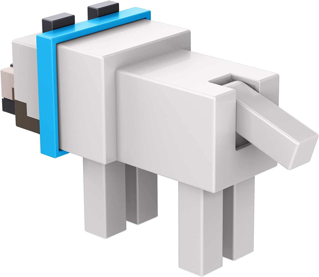 Minecraft Build Wolf Action Figure, 3.25-in, with 1 Build-a-Portal Piece & 1 Accessory