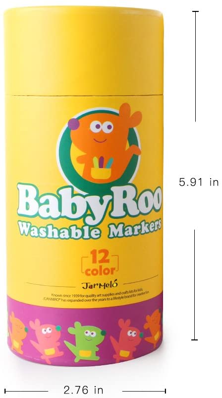 Jar Melo JA90480 Wasbare Markers Baby Roo 12 Kleuren