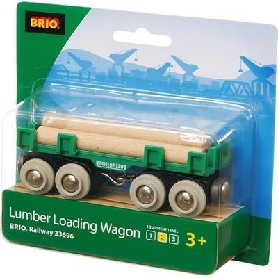 Brio 33696003 Waggon mit Holzladung