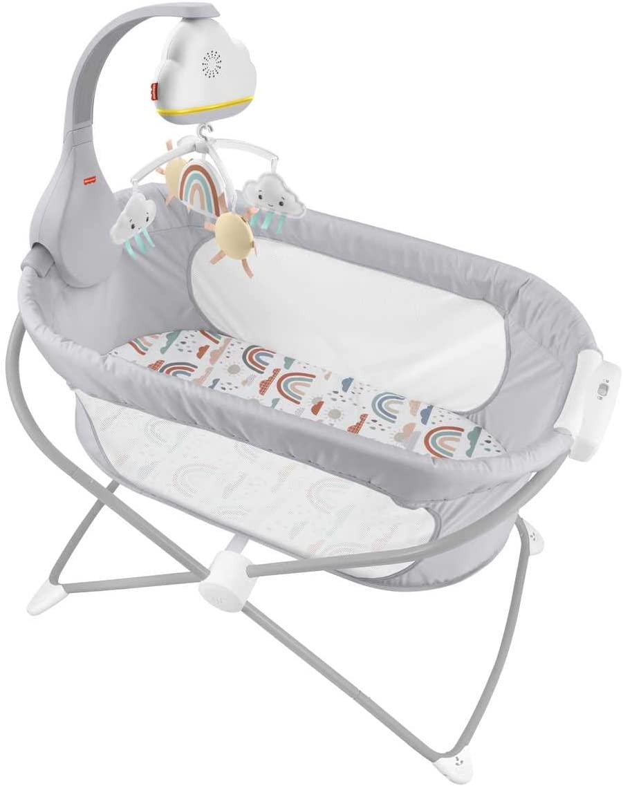 Fisher-Price Rainbow Showers Mobile vom Stubenwagen zum Bett – Schnuller mit Nachtlicht und Schreisensor 7