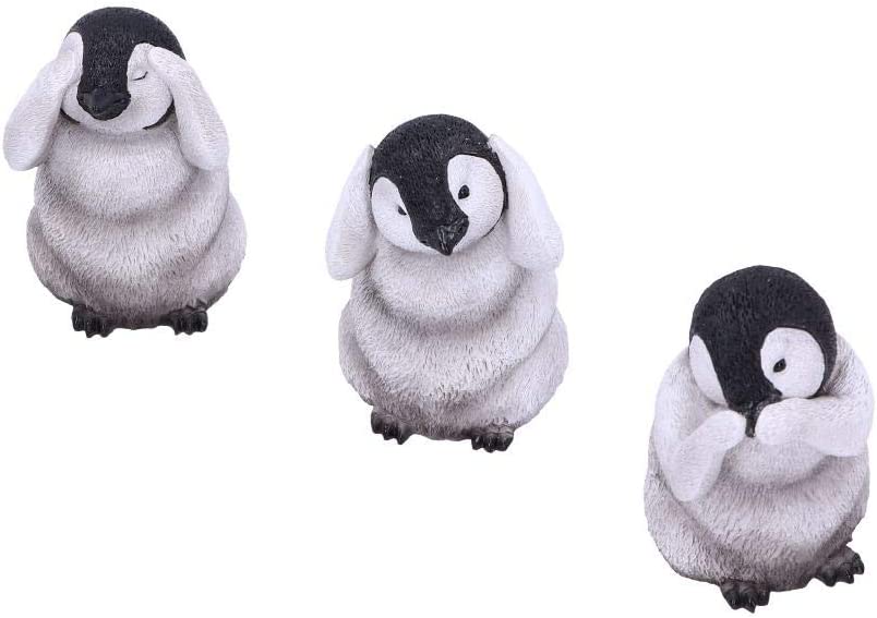 Nemesis Now See No Evil Hear No Speak No Evil Emperor Penguin Figurine Trio (U4921R0)