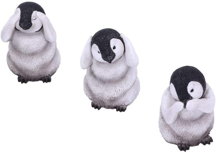 Nemesis Now See No Evil Hear No Speak No Evil Emperor Penguin Figurine Trio (U4921R0)