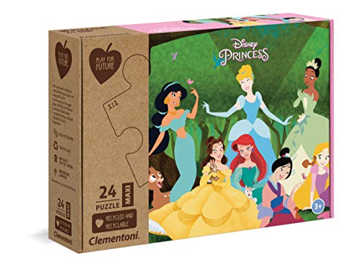 Clementoni – 20257 – Disney Princess – 24 Maxi-Stücke – hergestellt in Italien – 100 % rec