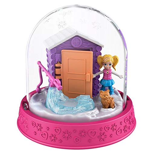 Mattel Polly Pocket Snow Scene Winter Cabin Ornament Mini-Spielset