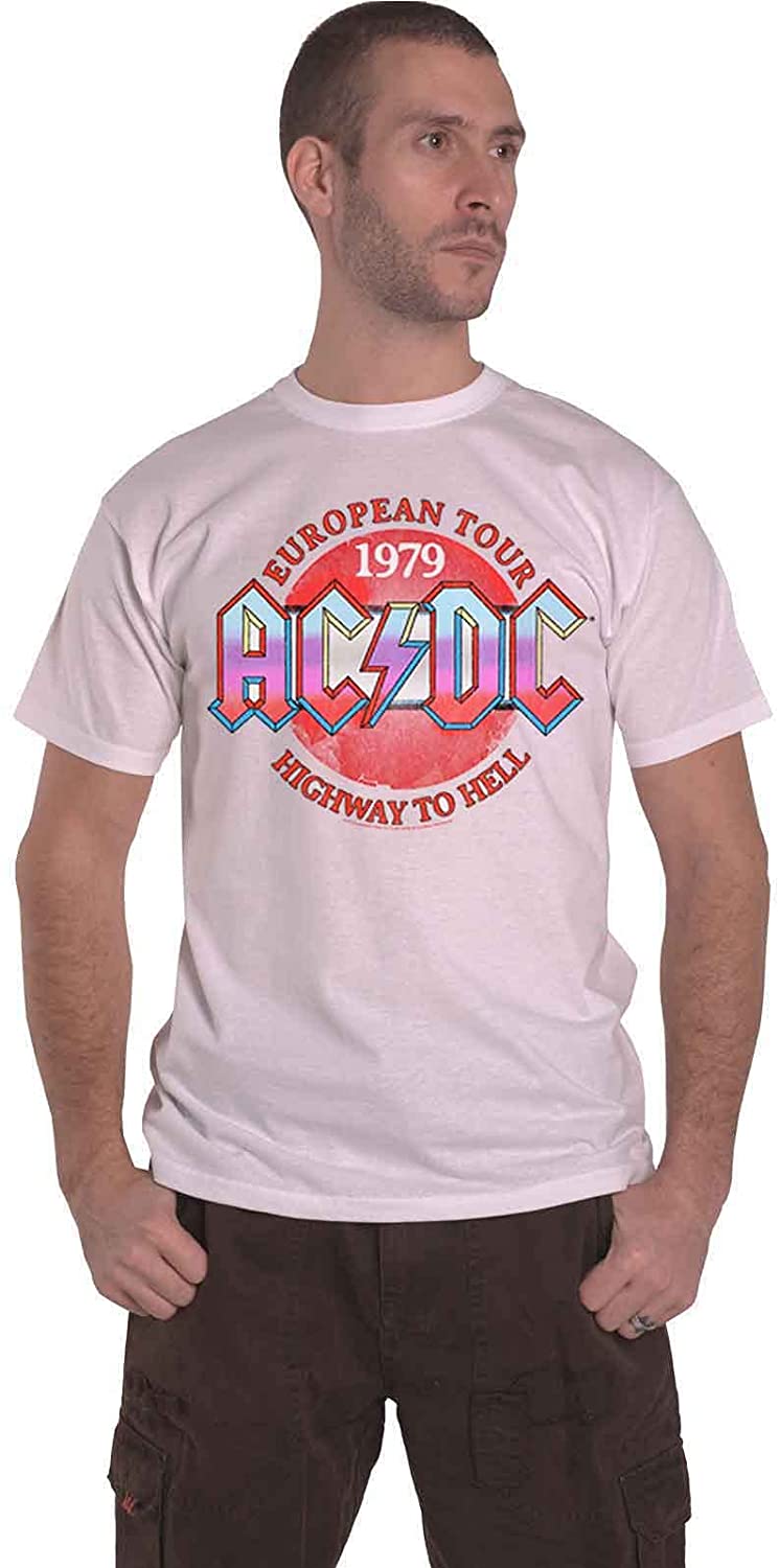 AC/DC Amplified Collection – Vintage 79 Herren T-Shirt Off White M, 100 % Baumwolle, Re