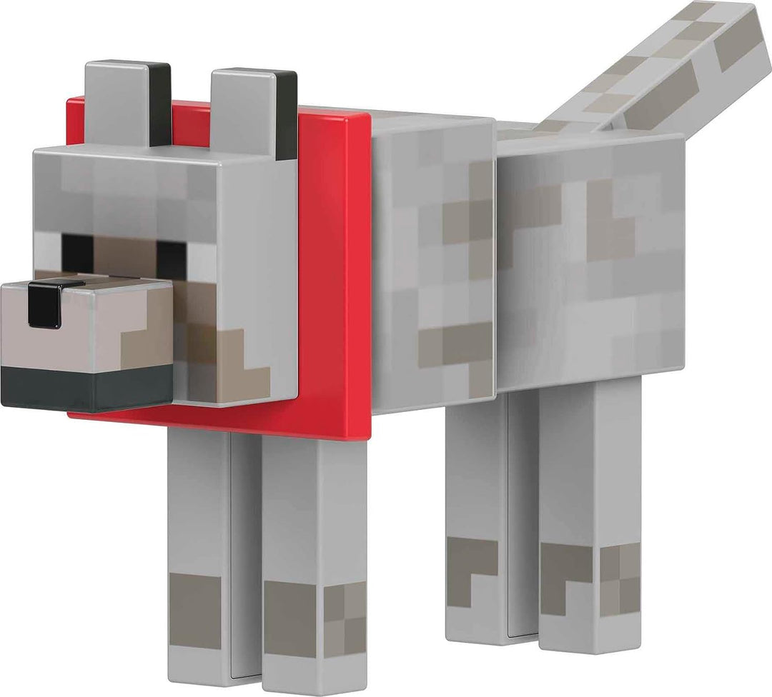 Minecraft Diamond Wolf Actionfigur mit Zubehör inklusive Magnetknochen, 5