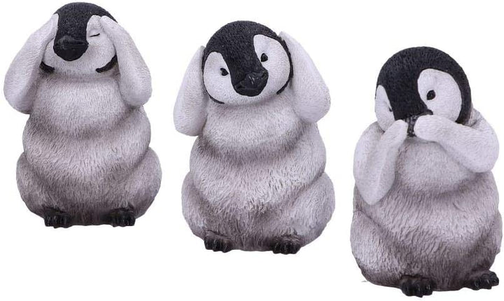 Nemesis Now See No Evil Hear No Speak No Evil Emperor Penguin Figurine Trio (U4921R0)